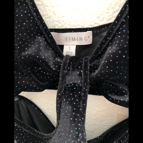 Black Party Dress Size S Timing Women’s Outfit Summer Cocktail Sexy Mini Glitter - Picture 2 of 8